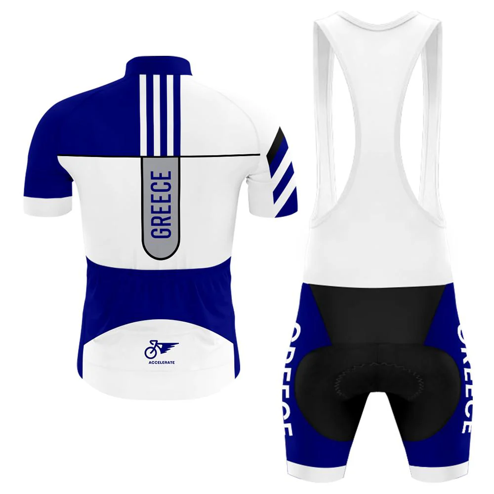 Greece Men's Short Sleeve Cycling Kit - Image 2