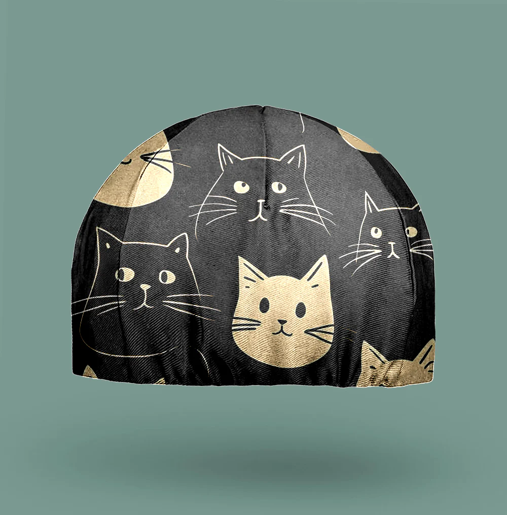 Happy Emoticon Cat Cycling Cap - Image 3