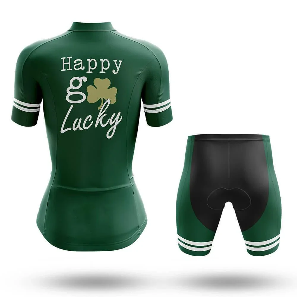 Happy Go Lucky Women's Short Sleeve Cycling Kit - Image 2
