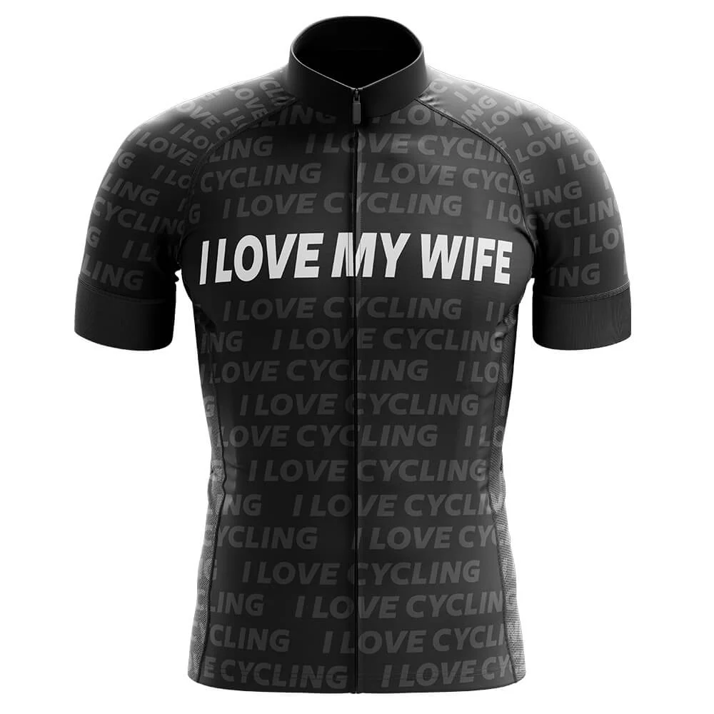 I Love My Wife Men's Short Sleeve Cycling Kit - Image 3