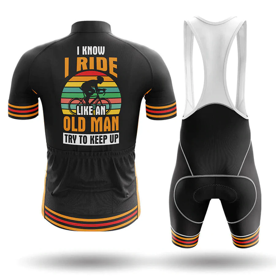 I Ride Like An Old Man Men's Short Sleeve Cycling Kit - Image 2