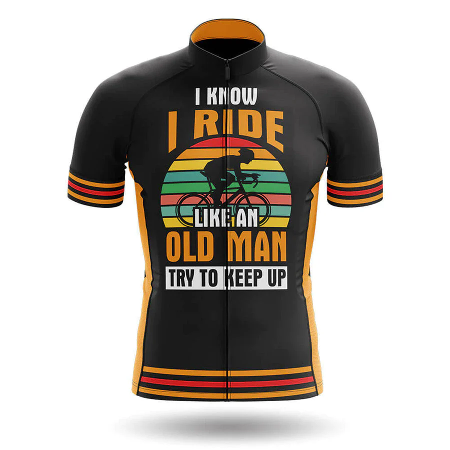 I Ride Like An Old Man Men's Short Sleeve Cycling Kit - Image 3