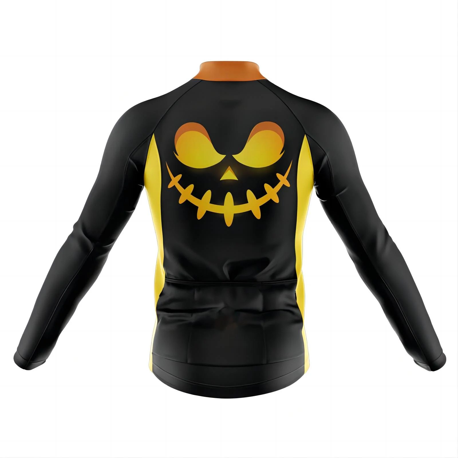 Jack-O-Lantern Men's Long Sleeve Cycling Jersey - Image 2