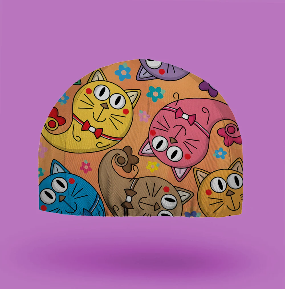 Kitten Pattern Cycling Cap - Image 3