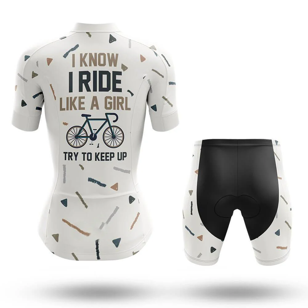 Like A Girl Women's Short Sleeve Cycling Kit - Image 2
