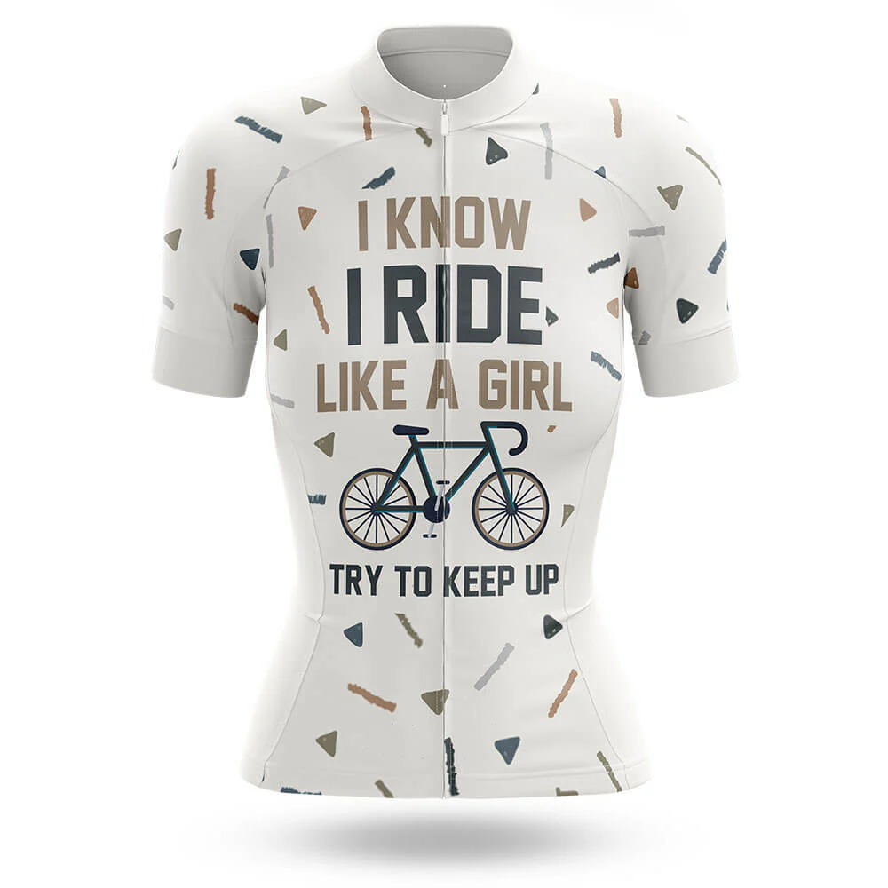 Like A Girl Women's Short Sleeve Cycling Kit - Image 3