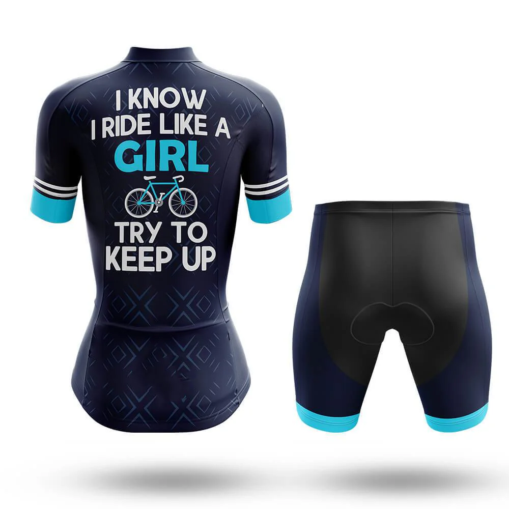 Like A Girl Women's Short Sleeve Cycling Kit - Image 2