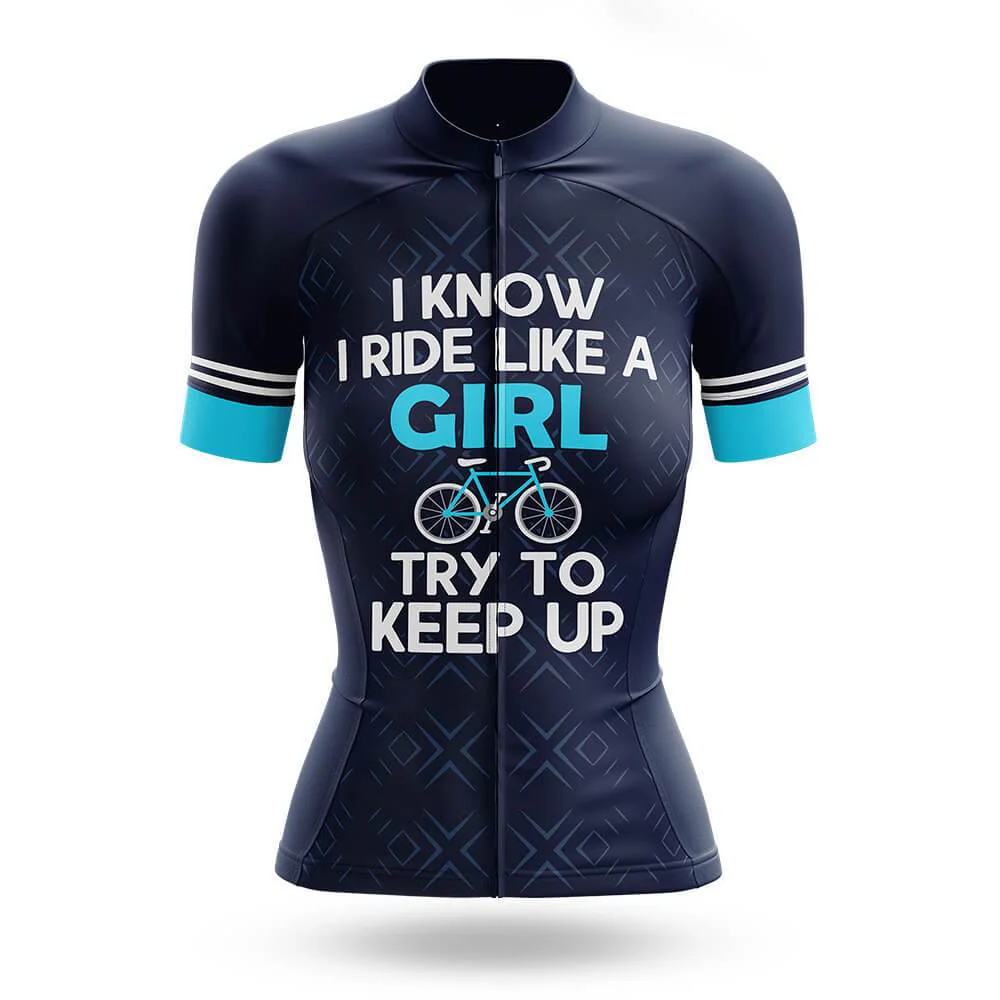 Like A Girl Women's Short Sleeve Cycling Kit - Image 3