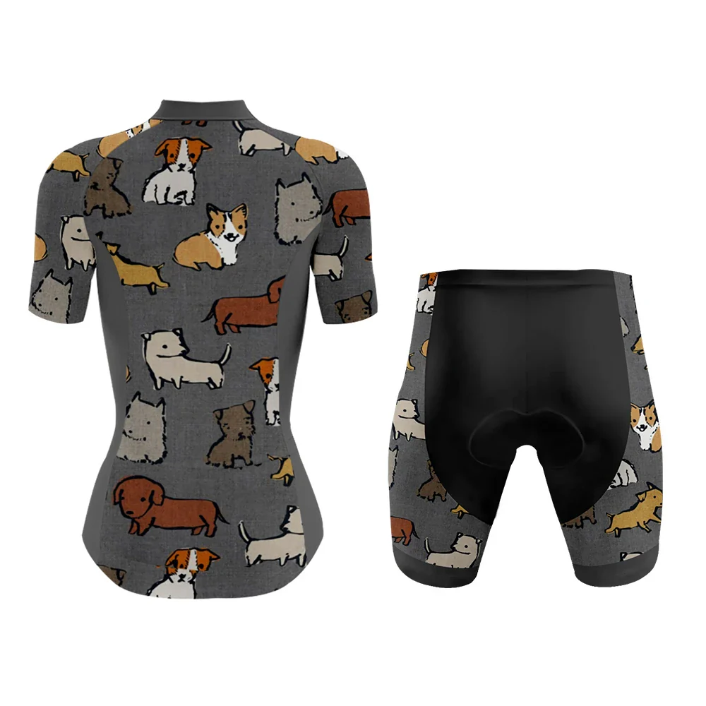 Lovely Puppies Women's Short Sleeve Cycling Kit - Image 2
