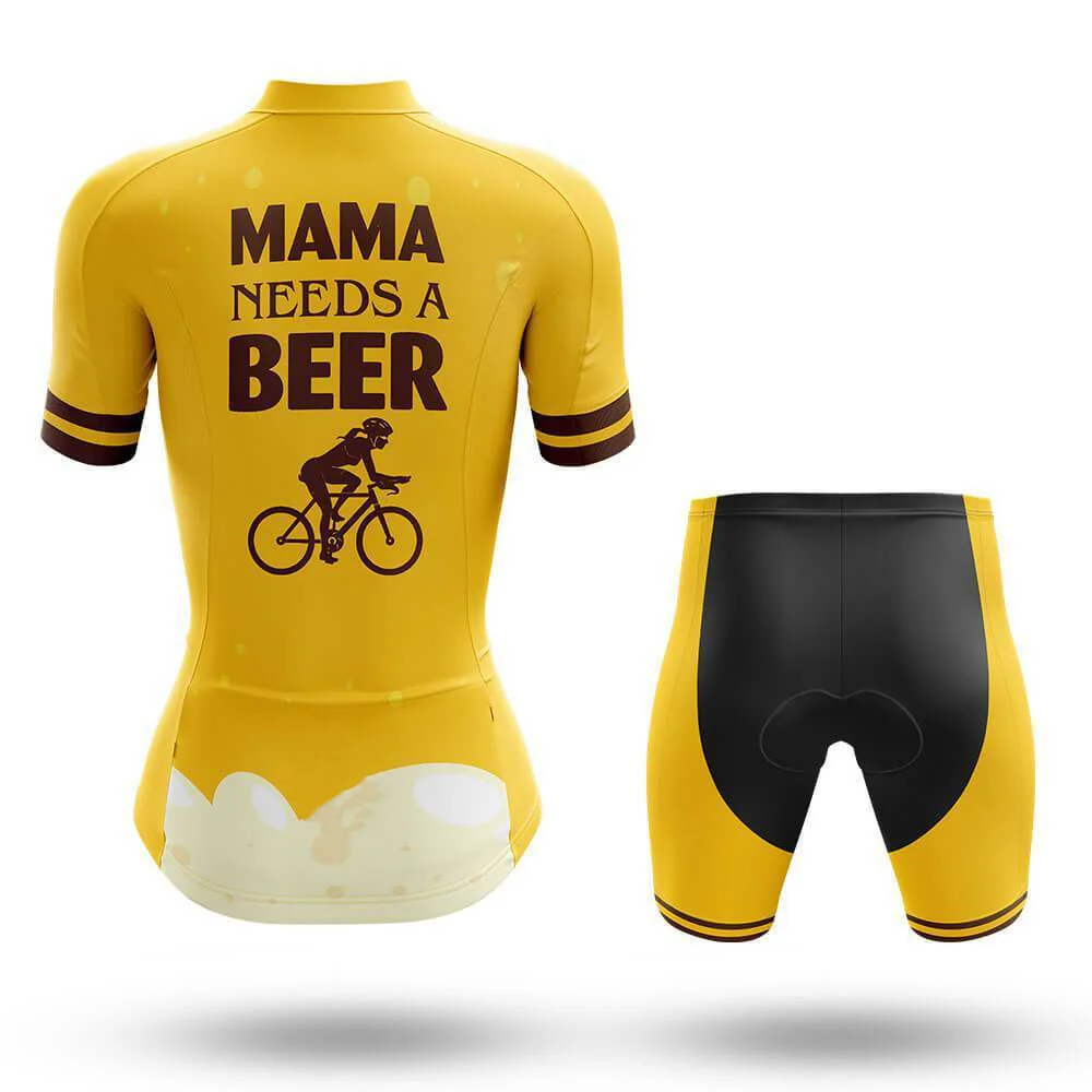 Mama Needs A Beer Women's Short Sleeve Cycling Kit - Image 2