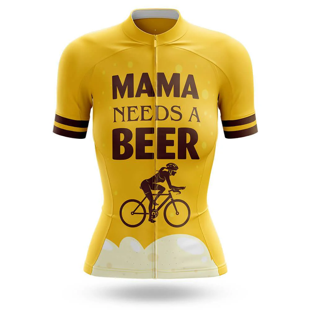 Mama Needs A Beer Women's Short Sleeve Cycling Kit - Image 3