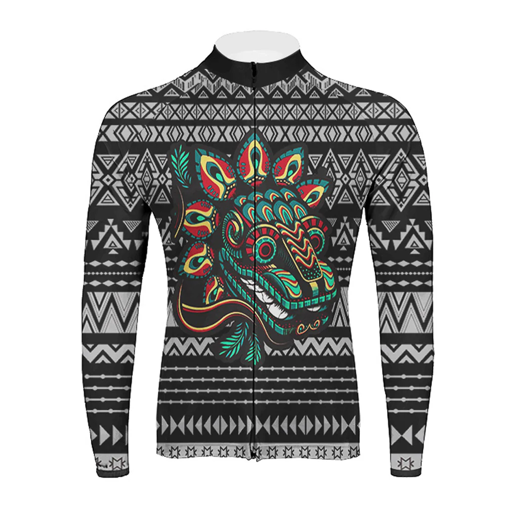 Mexican Quetzalcoatl Men's Long Sleeve Cycling Kit - Image 3