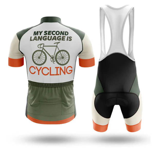 My Second Language Is Cycling Men's Short Sleeve Cycling Kit - Image 2