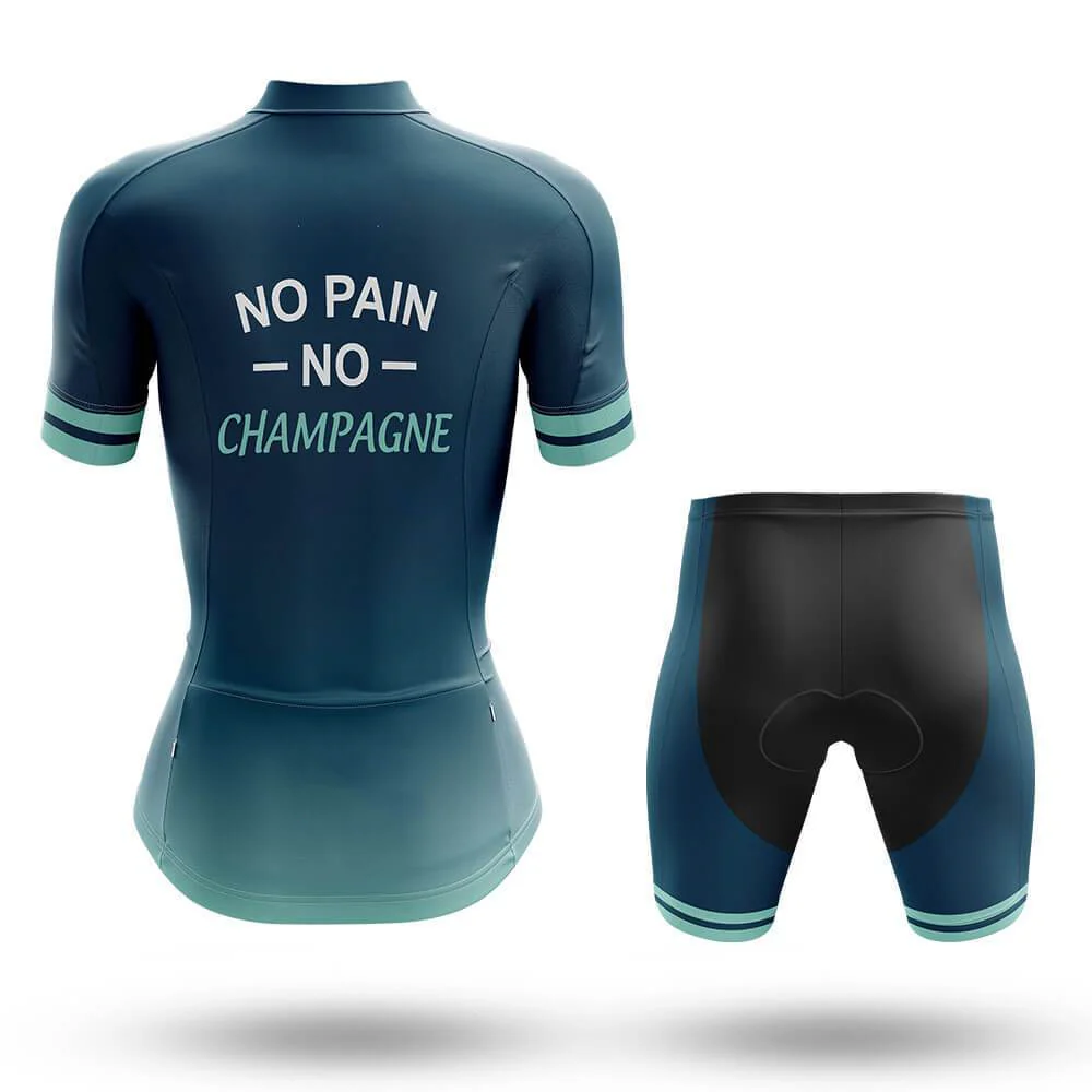 No Pain No Champagne Women's Short Sleeve Cycling Kit - Image 2