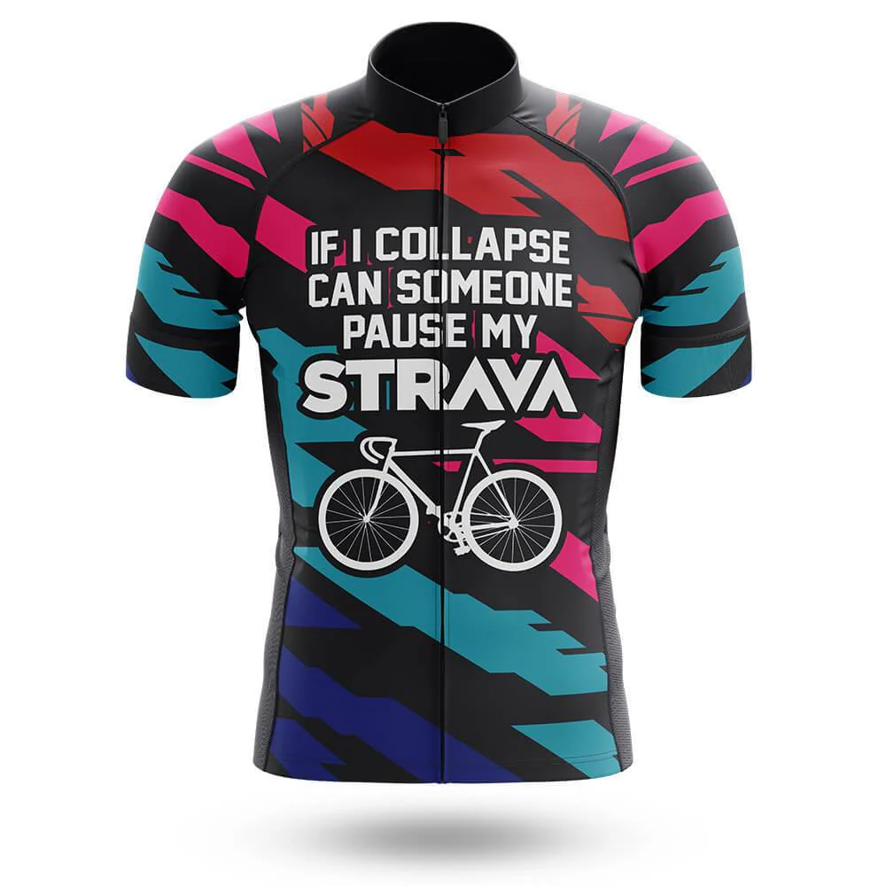 Pause My Strava Men's Short Sleeve Cycling Kit - Image 3