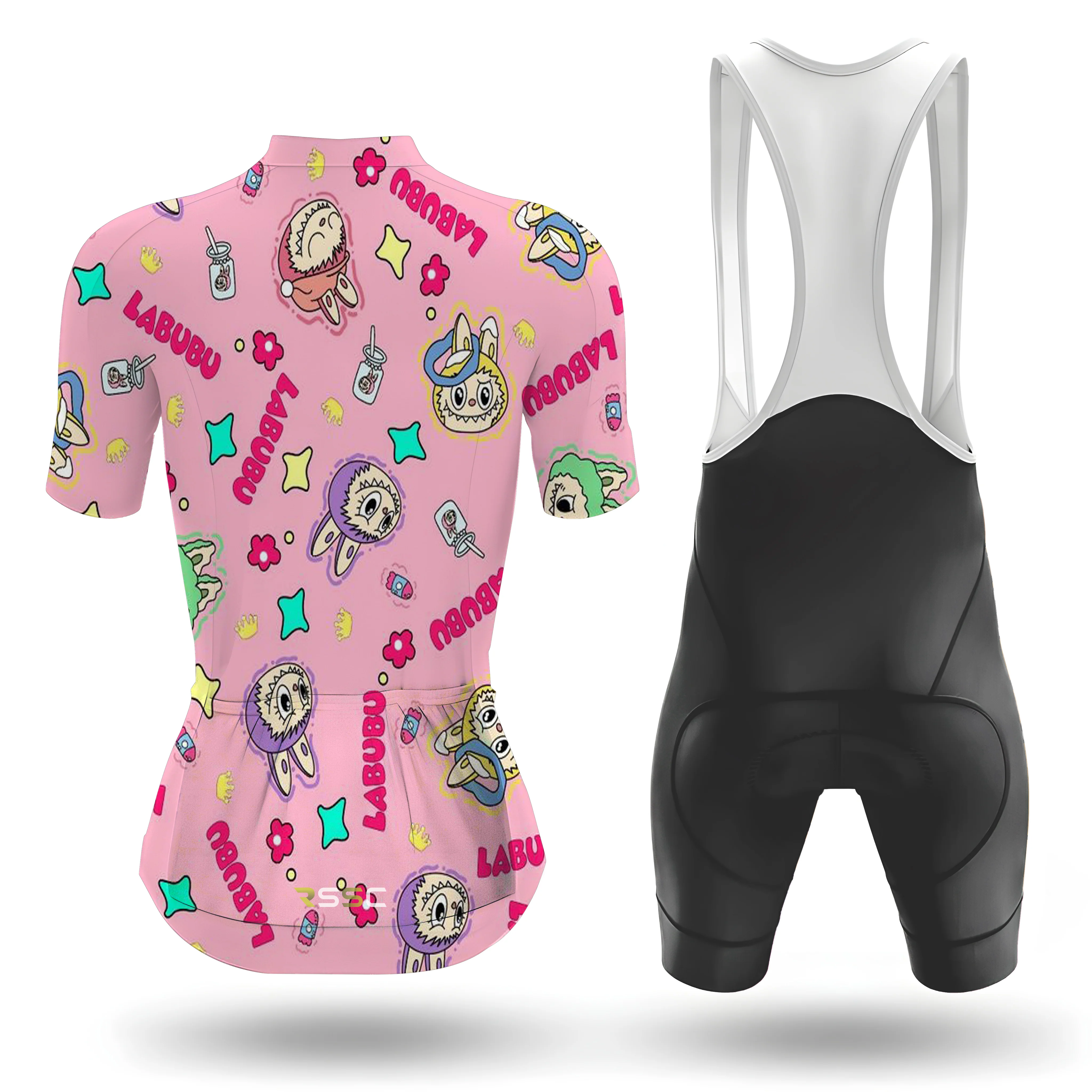 Pink Labubu Women's Short Sleeve Cycling Kit - Image 2