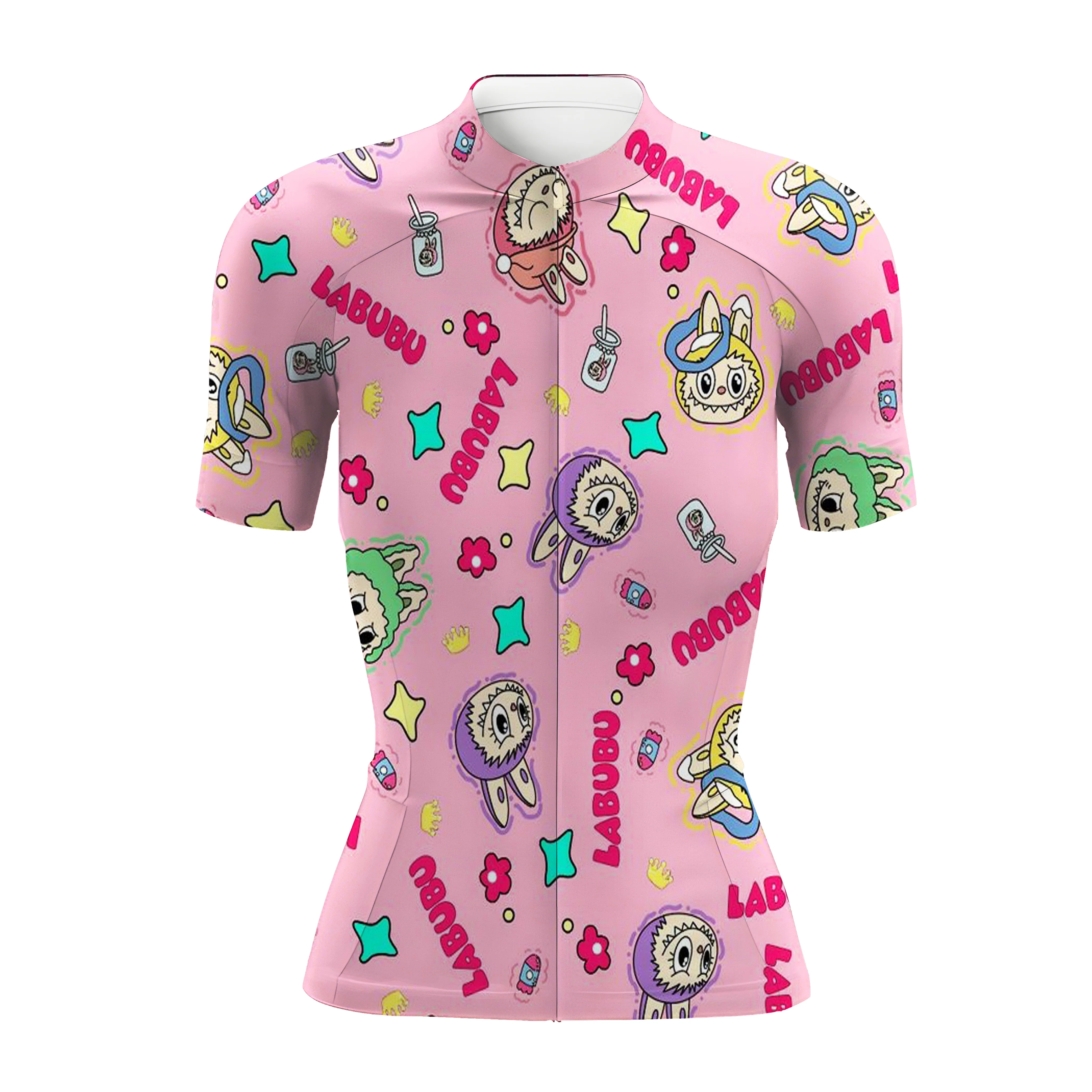 Pink Labubu Women's Short Sleeve Cycling Kit - Image 3
