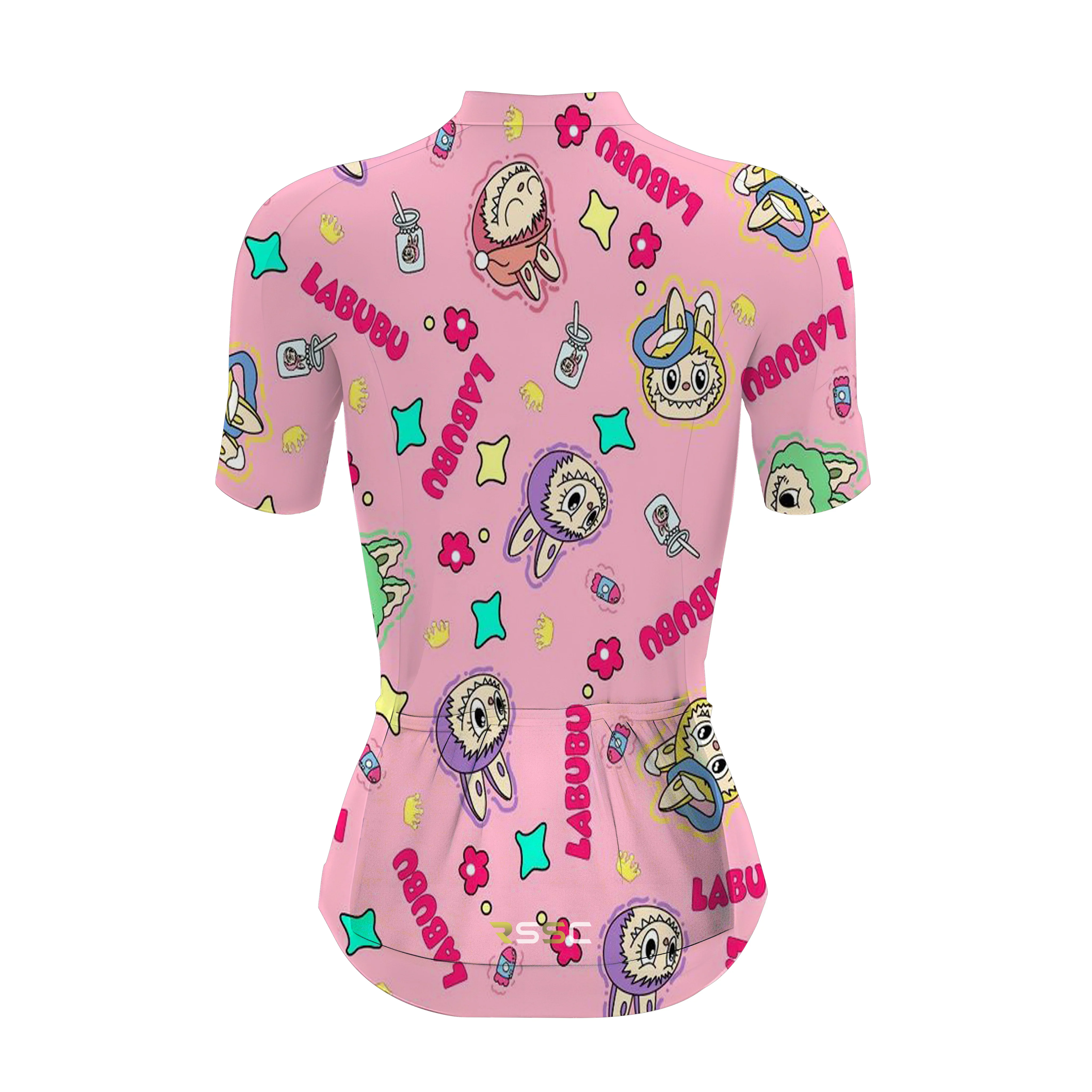 Pink Labubu Women's Short Sleeve Cycling Kit - Image 4