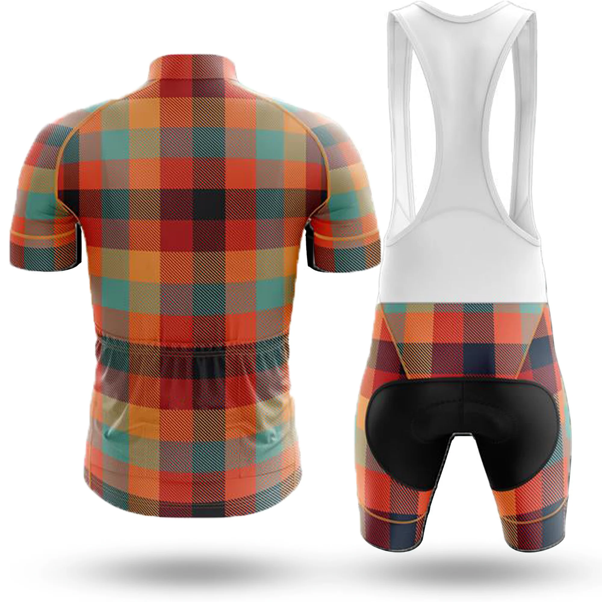 Plaid Men's Short Sleeve Cycling Kit - Image 2