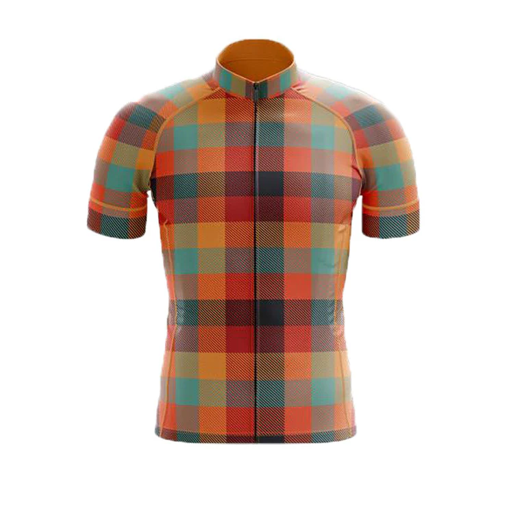Plaid Men's Short Sleeve Cycling Kit - Image 3