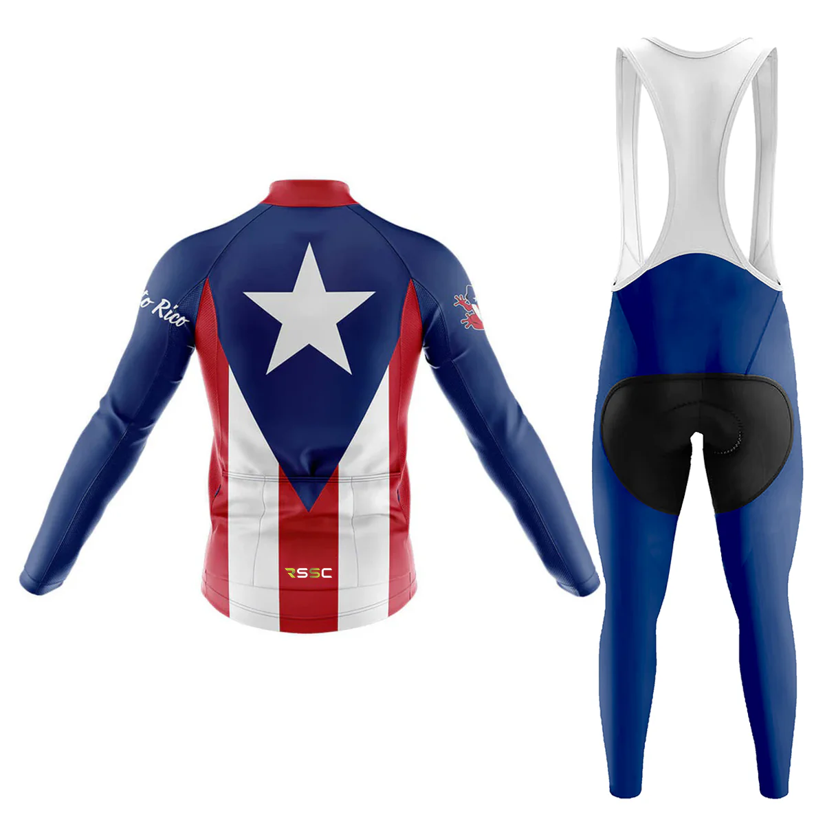 Puerto Rico Men's Long Sleeve Cycling Kit - Image 2