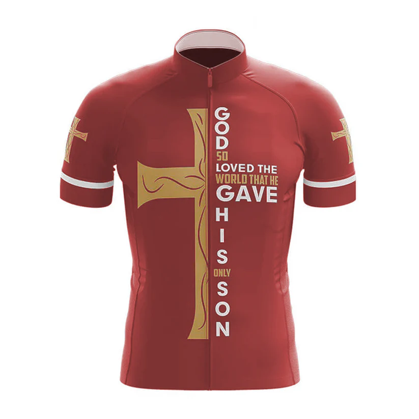 Red Christian Cross Men's Cycling Kit - Image 3