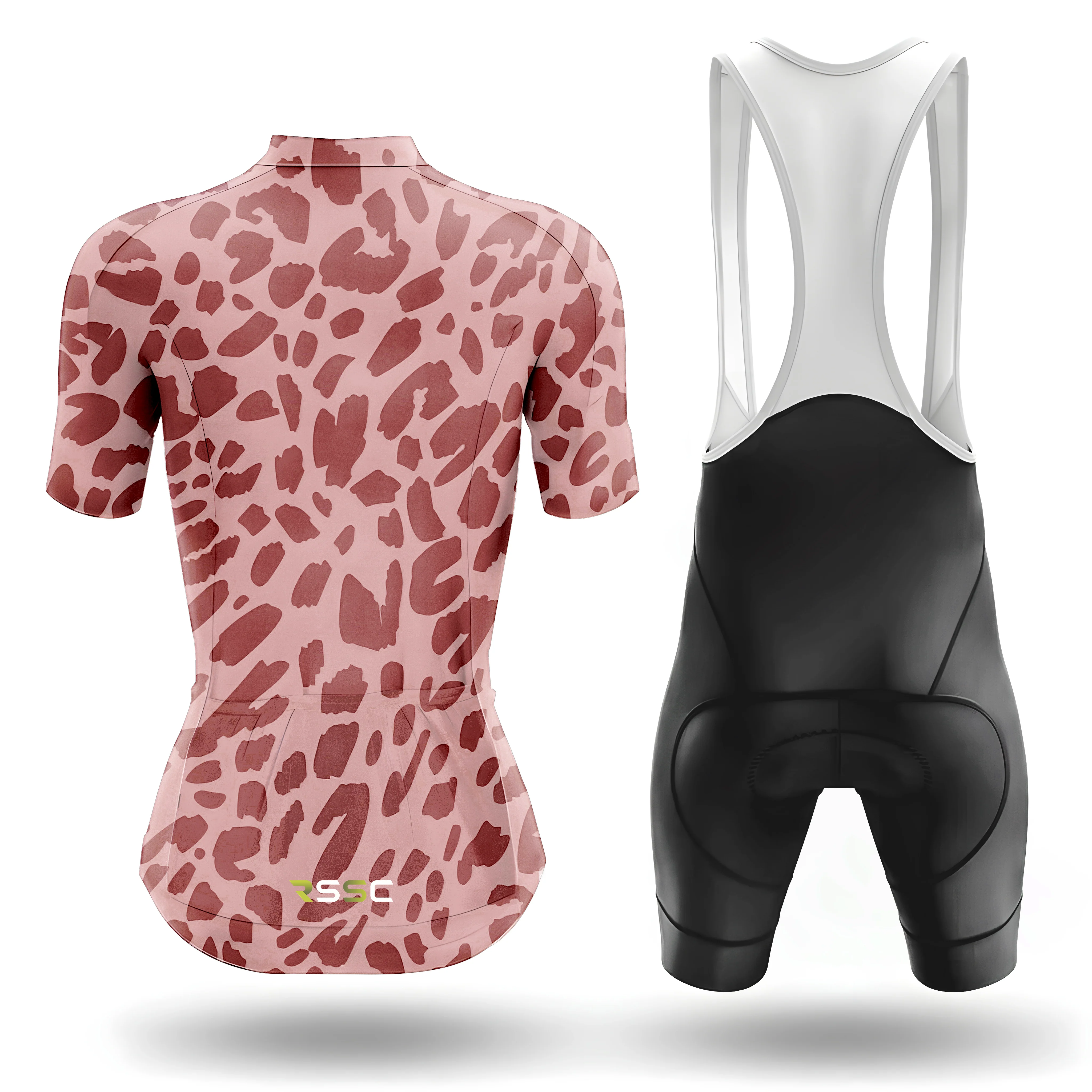 Red Leopard Print Women's Short Sleeve Cycling Kit - Image 2