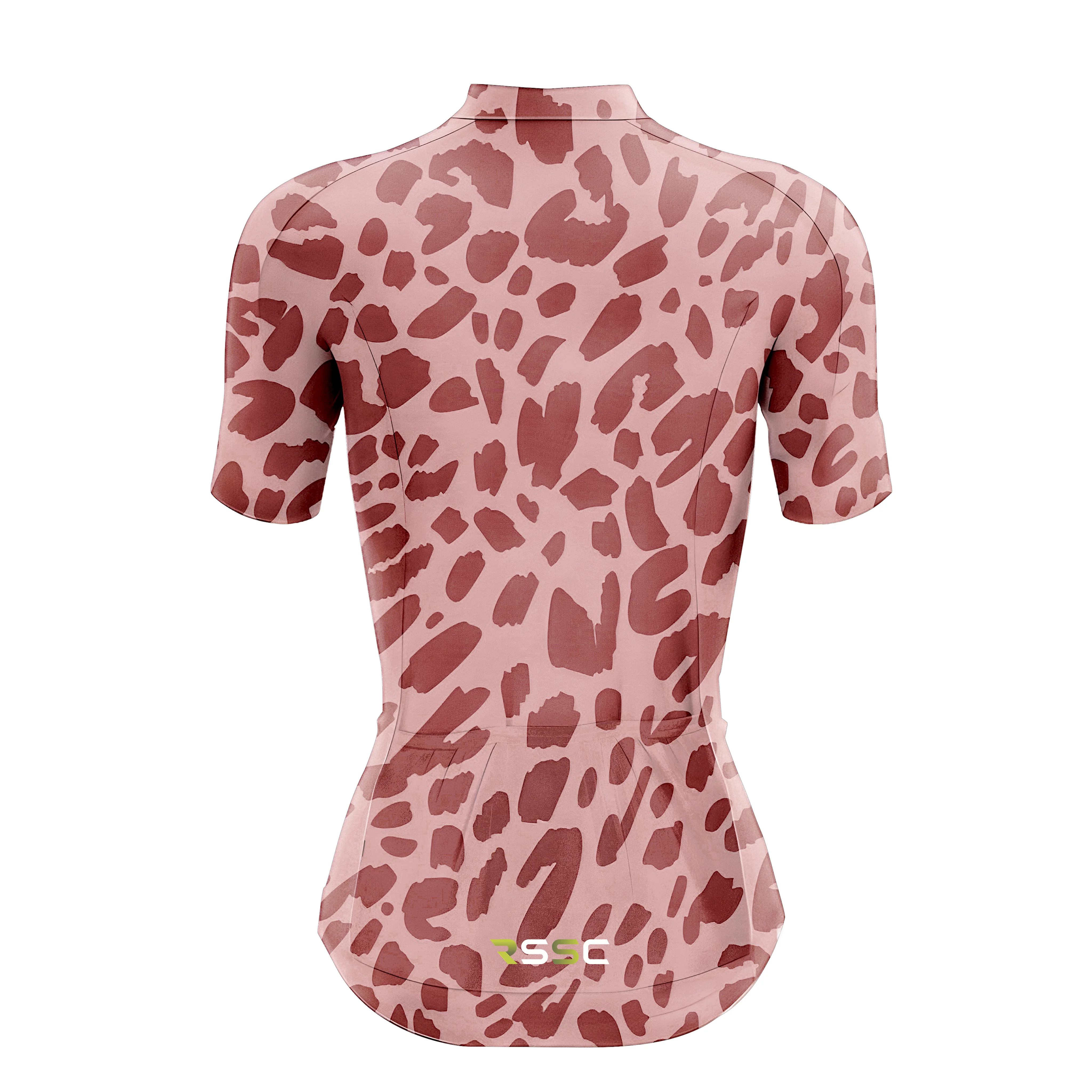 Red Leopard Print Women's Short Sleeve Cycling Kit - Image 4
