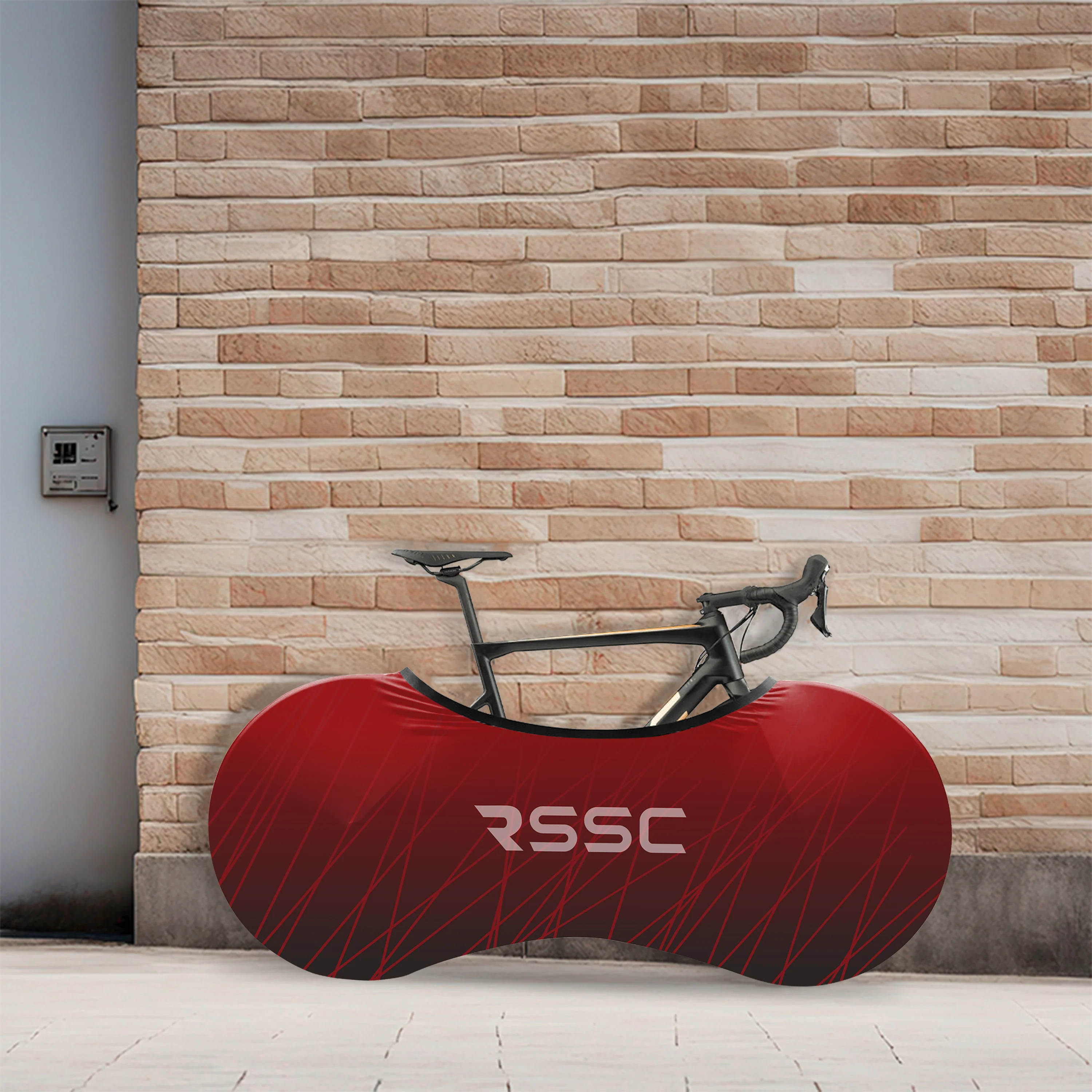Red Lines Bicycle Wheels Cover - Image 3