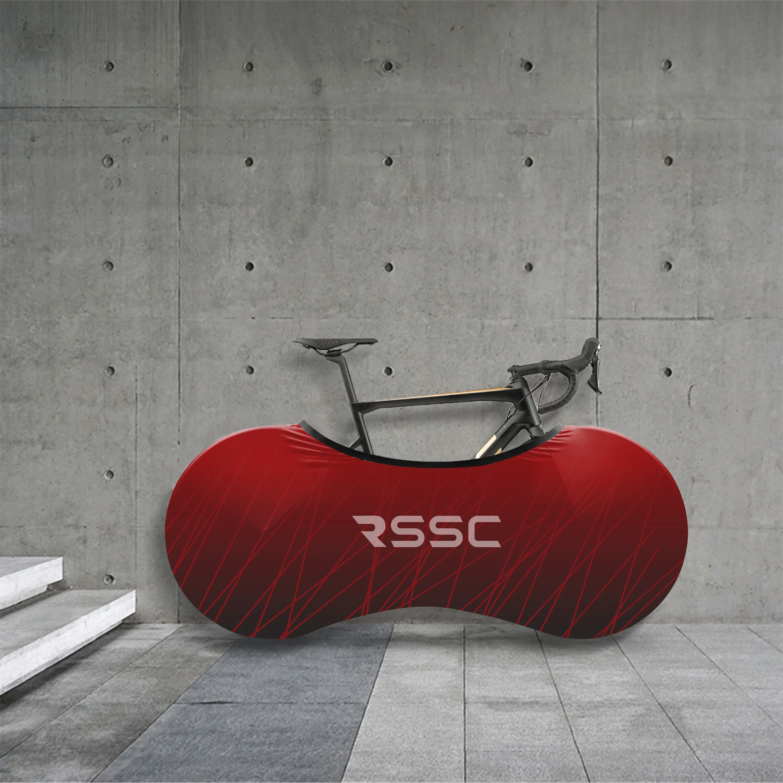 Red Lines Bicycle Wheels Cover - Image 4
