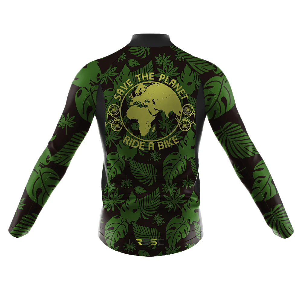 Ride A Bike Men's Long Sleeve Cycling Jersey - Image 2