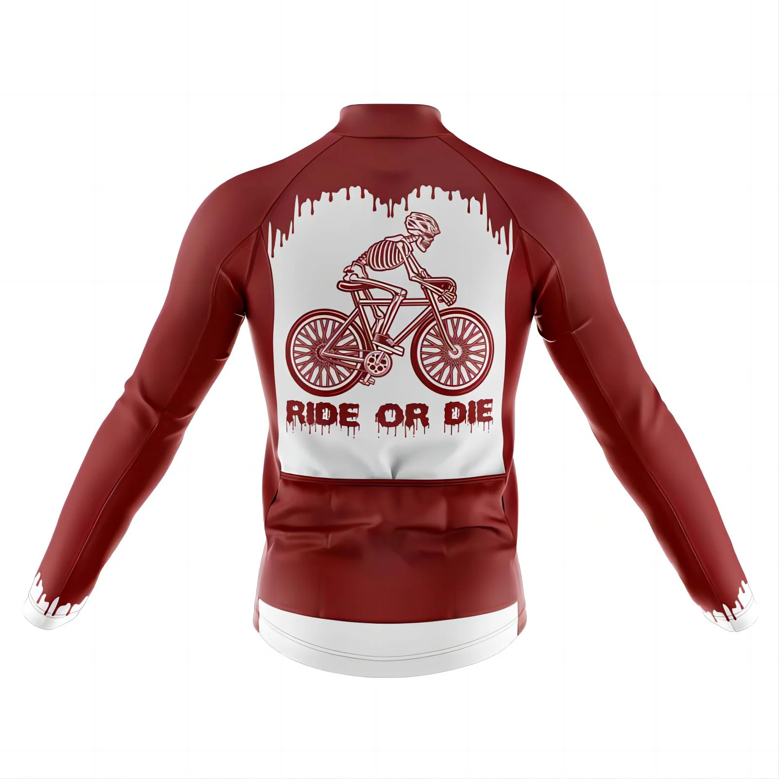 Ride or Die Men's Long Sleeve Cycling Jersey - Image 2