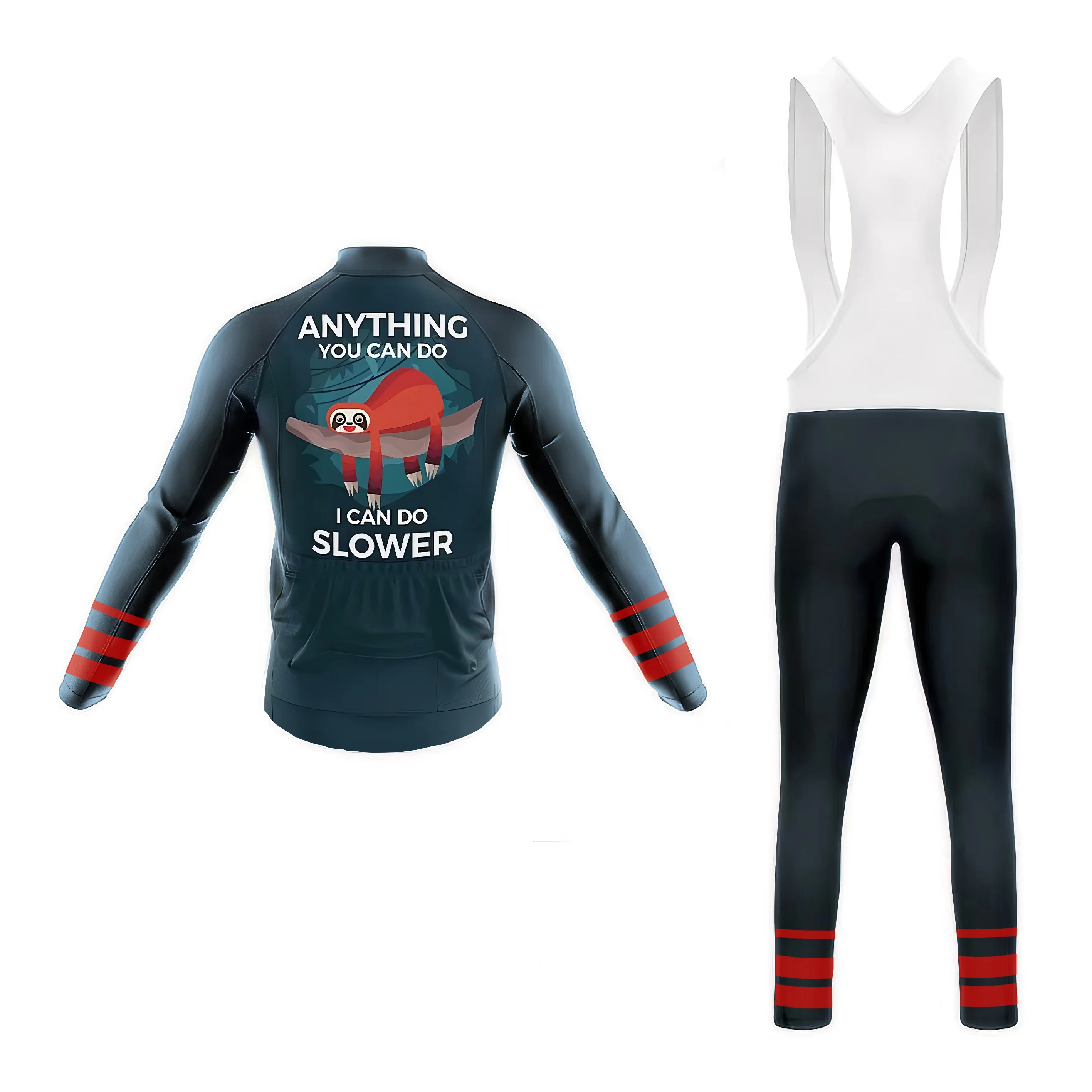 Sloth Can Do Slower Men's Long Sleeve Cycling Kit - Image 2