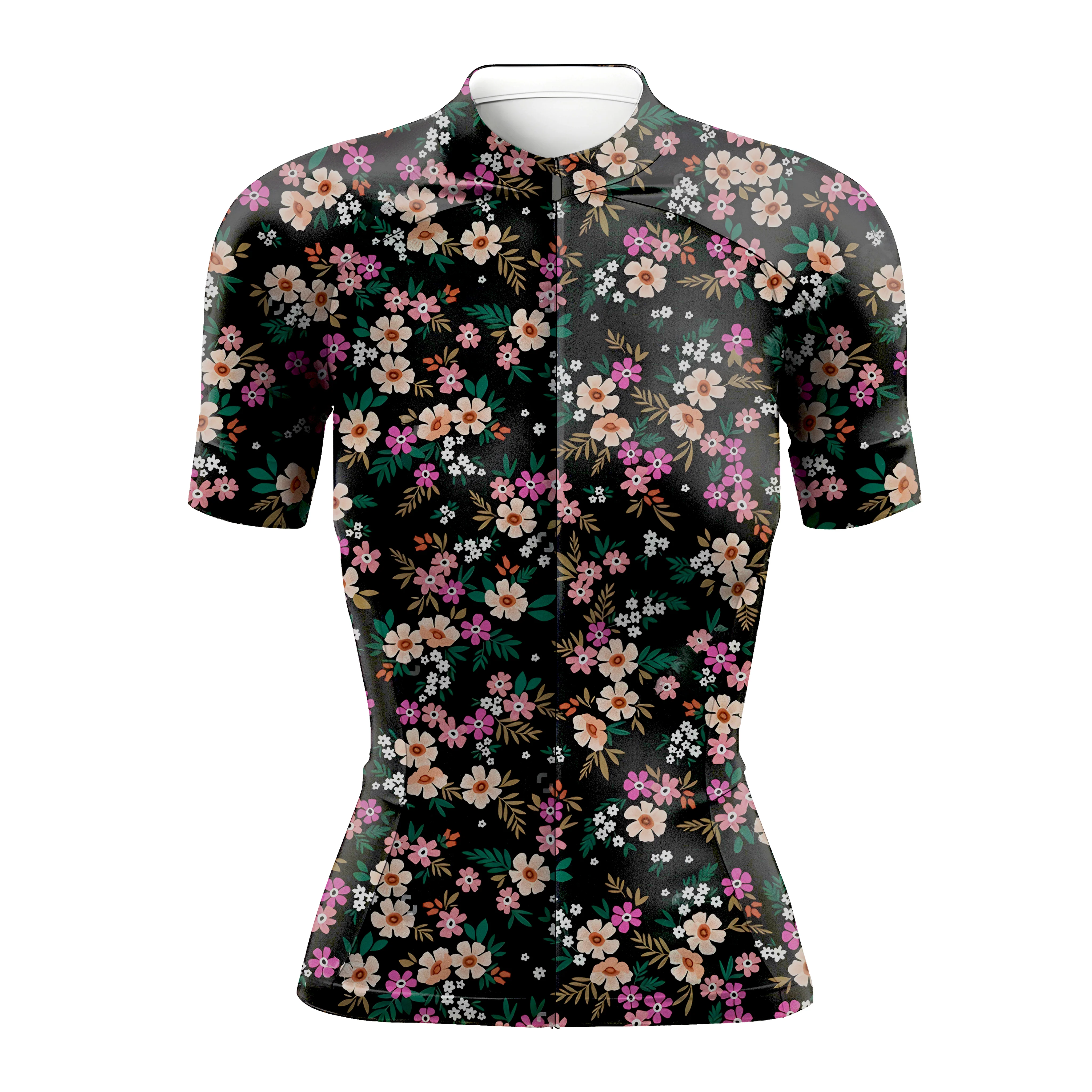 Small Colorful Flowers Women's Short Sleeve Cycling Kit - Image 3