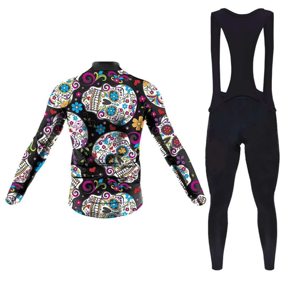 Sugar Skull Men's Long Sleeve Cycling Kit - Image 2