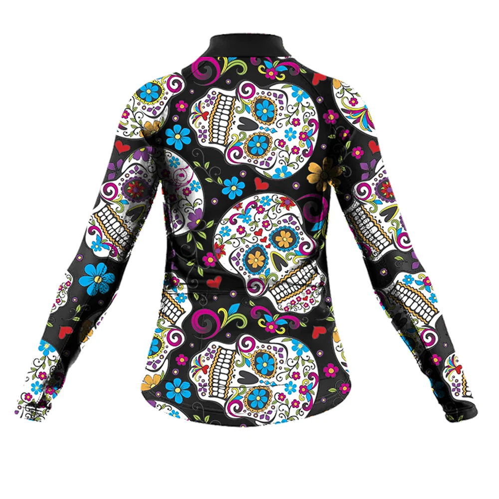 Sugar Skull Women's Long Sleeve Cycling Kit - Image 5