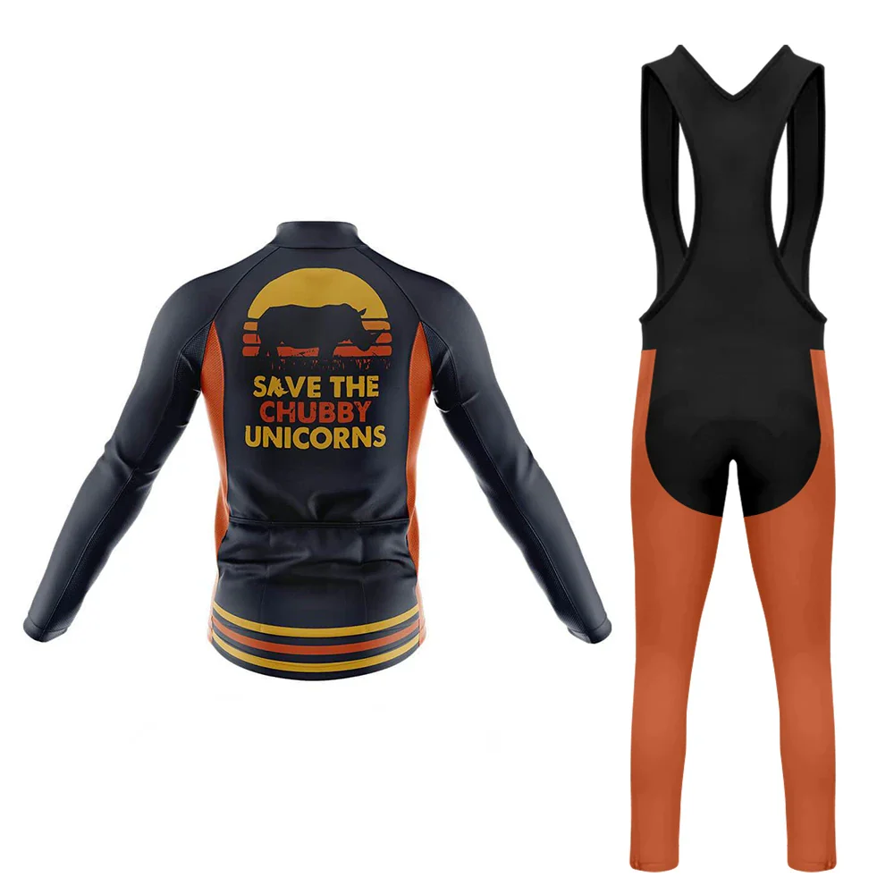 The Chubby Unicorns Men's Long Sleeve Cycling Kit - Image 2