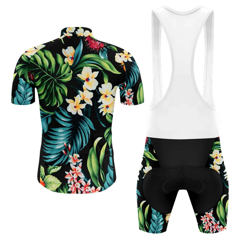 Tropical Flowers Men's Short Sleeve Cycling Kit - Image 2