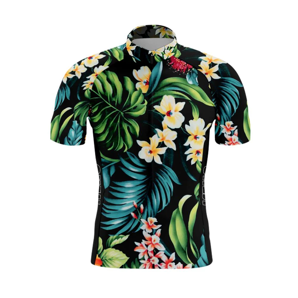 Tropical Flowers Men's Short Sleeve Cycling Kit - Image 3