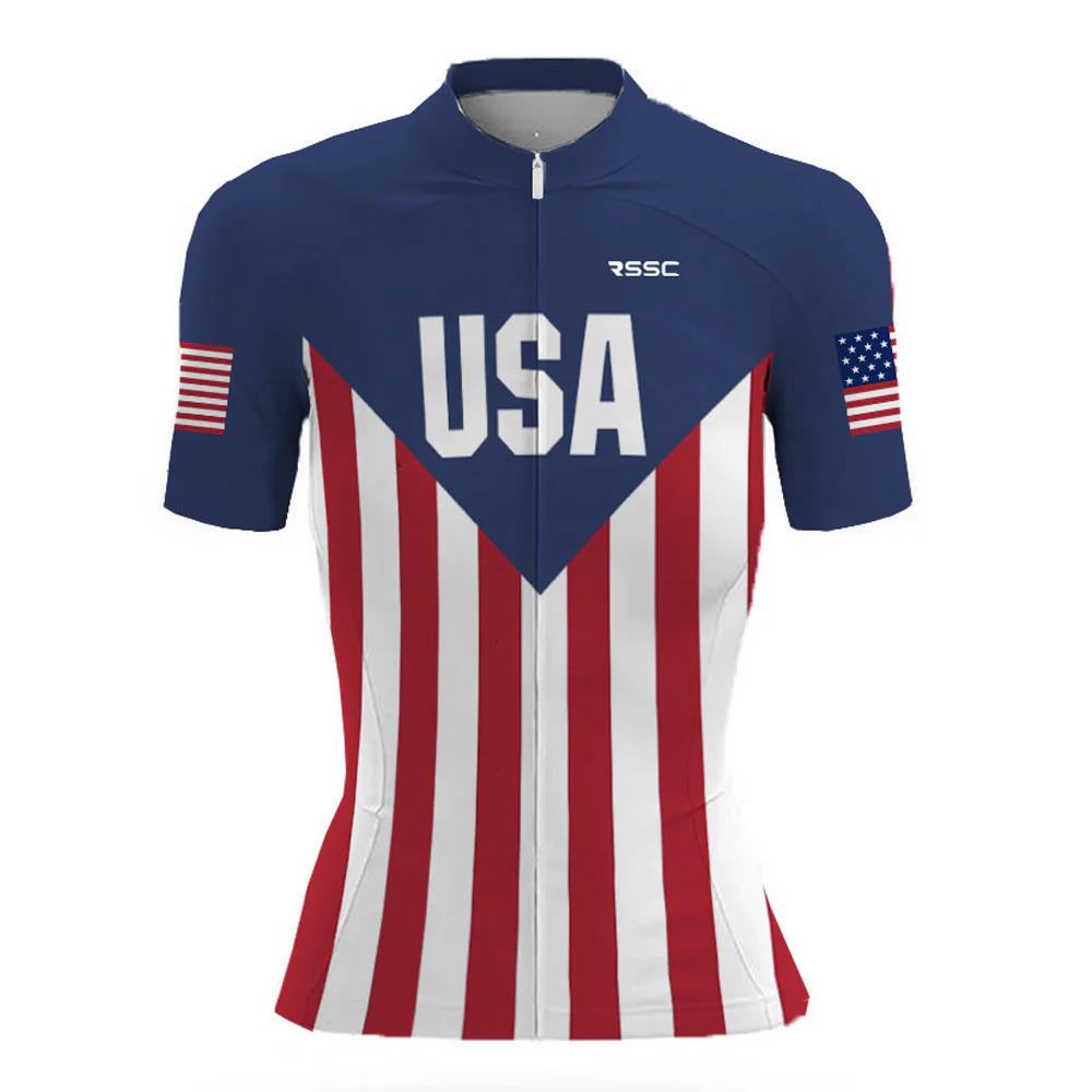 USA America Flag Women's Retro Cycling Kit - Image 3