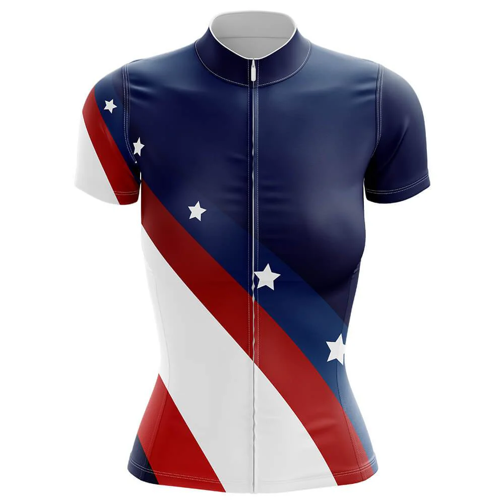 USA Flag Women's Short Sleeve Cycling Kit - Image 3