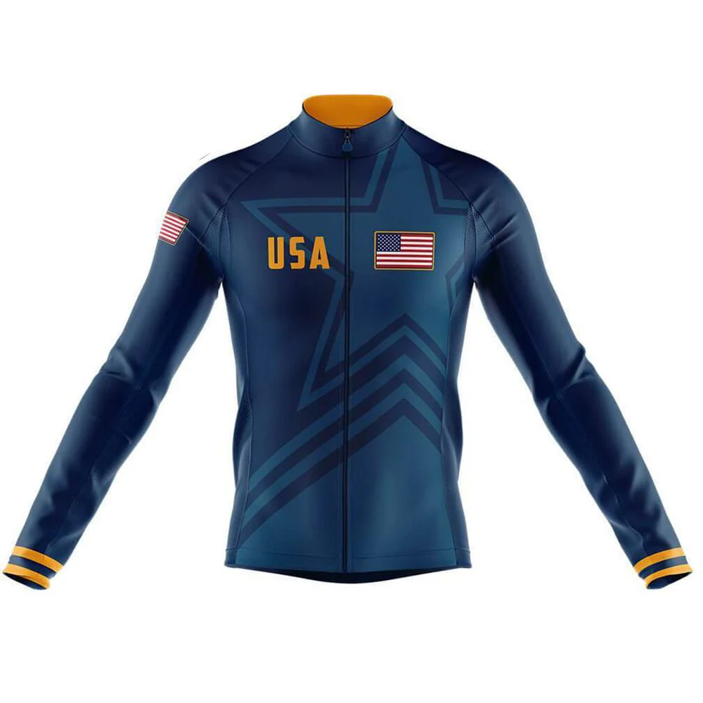 USA Navy Men's Long Sleeve Cycling Kit - Image 3