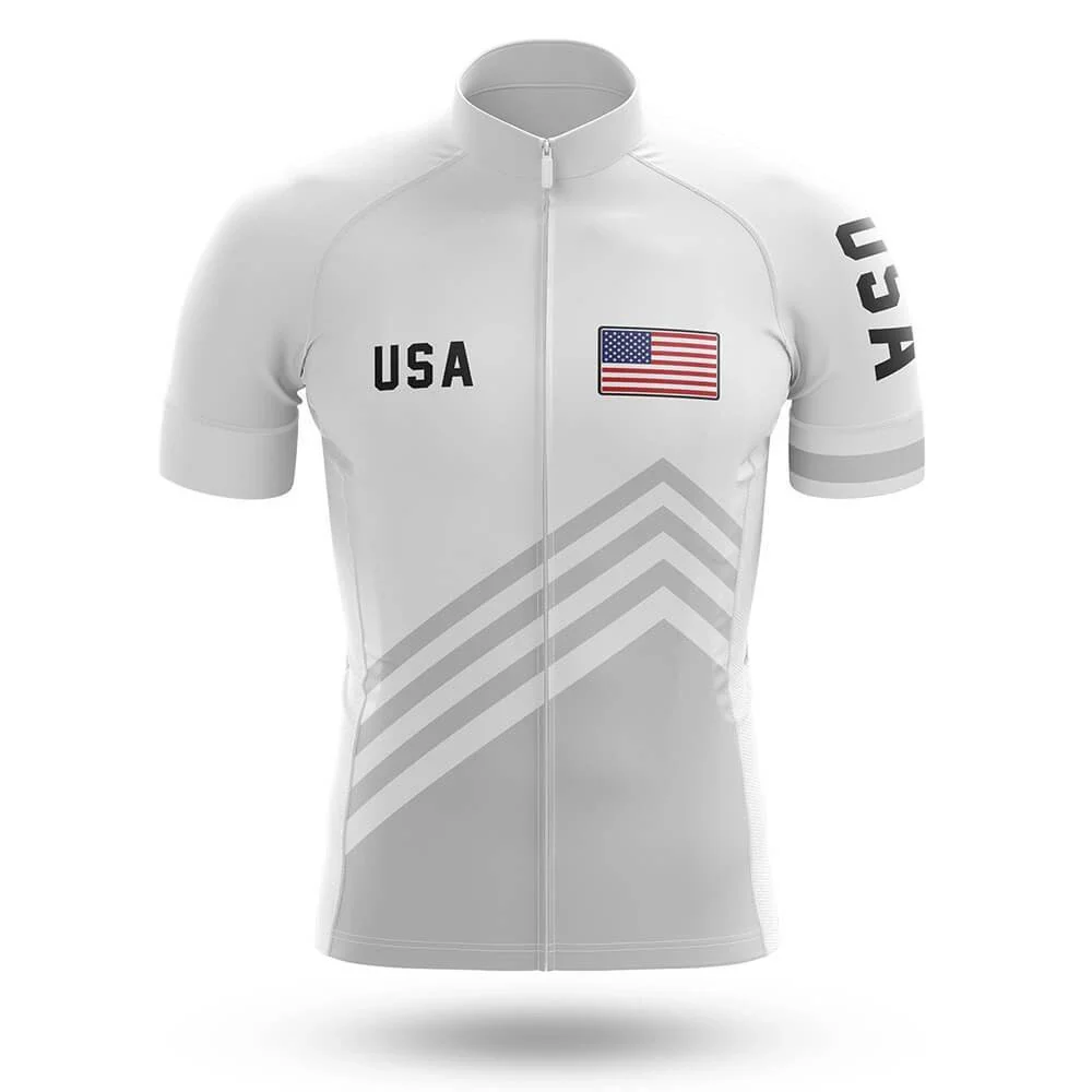 USA White Men's Short Sleeve Cycling Kit - Image 3