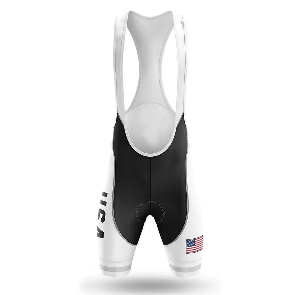 USA White Men's Short Sleeve Cycling Kit - Image 4