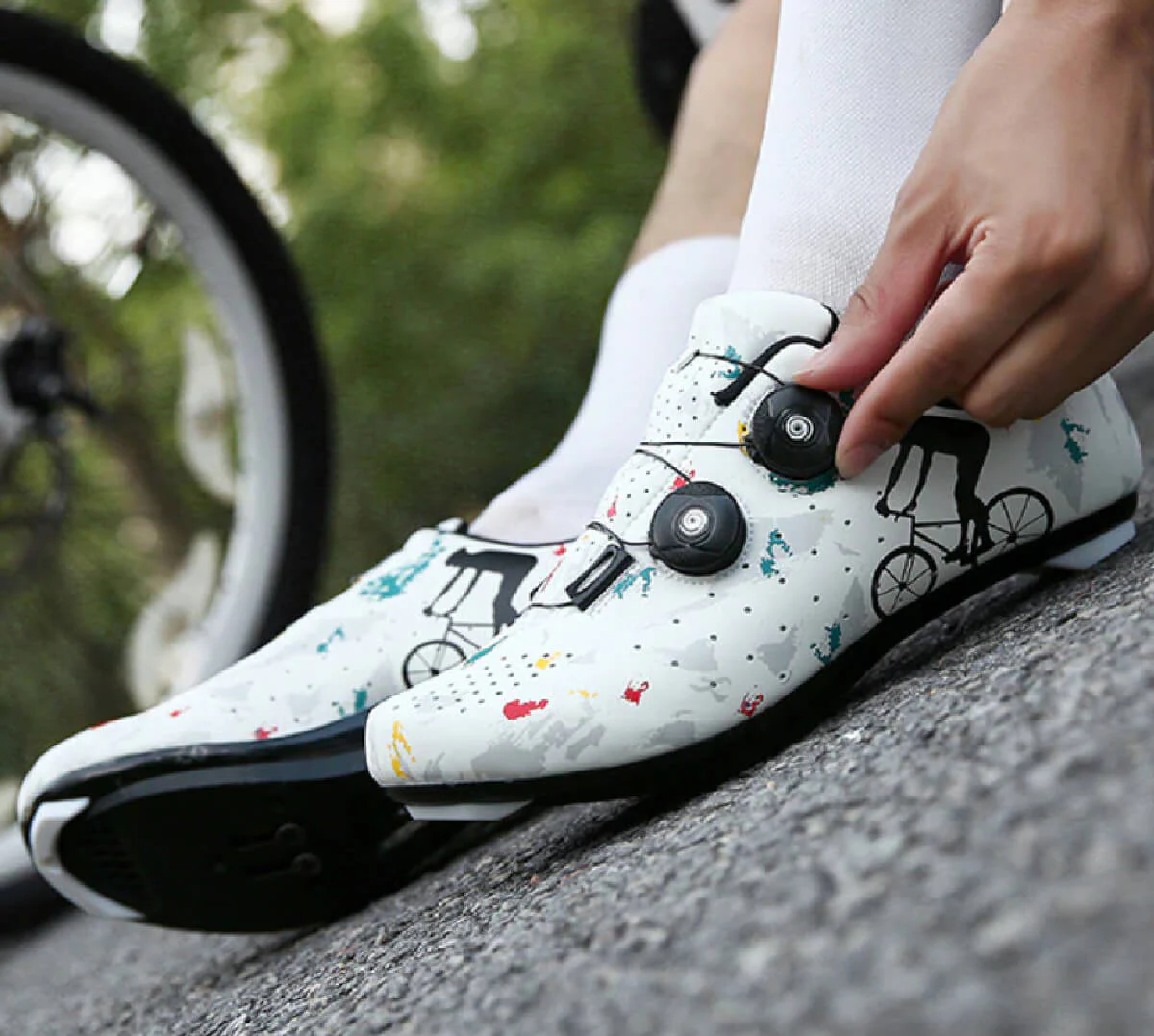 White Scout Cycling Shoes - Image 4
