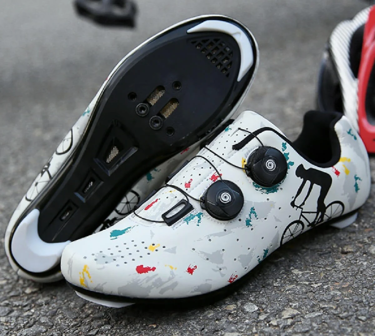 White Scout Cycling Shoes - Image 6