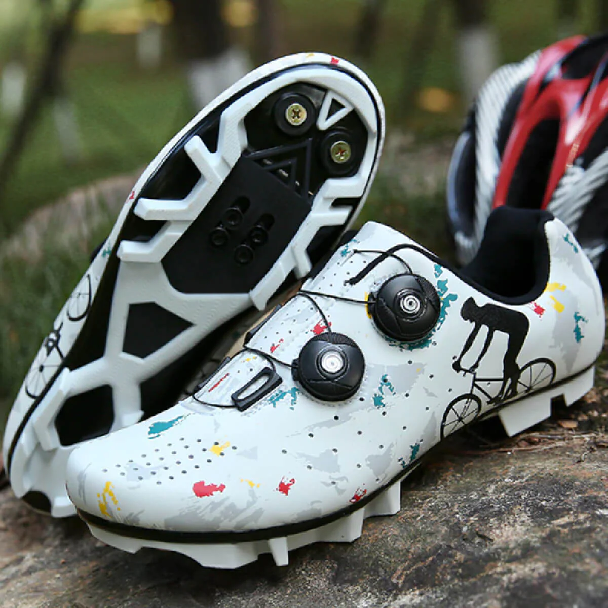 White Scout Cycling Shoes - Image 7