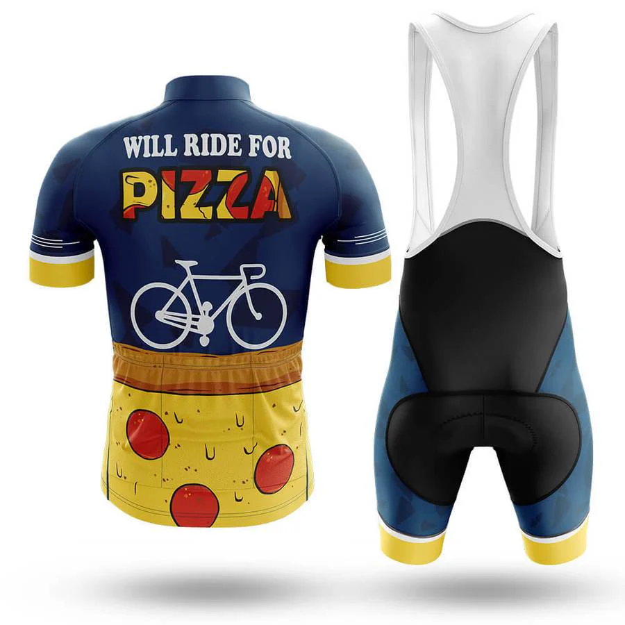 Will Ride For Pizza Men's Short Sleeve Cycling Kit - Image 2