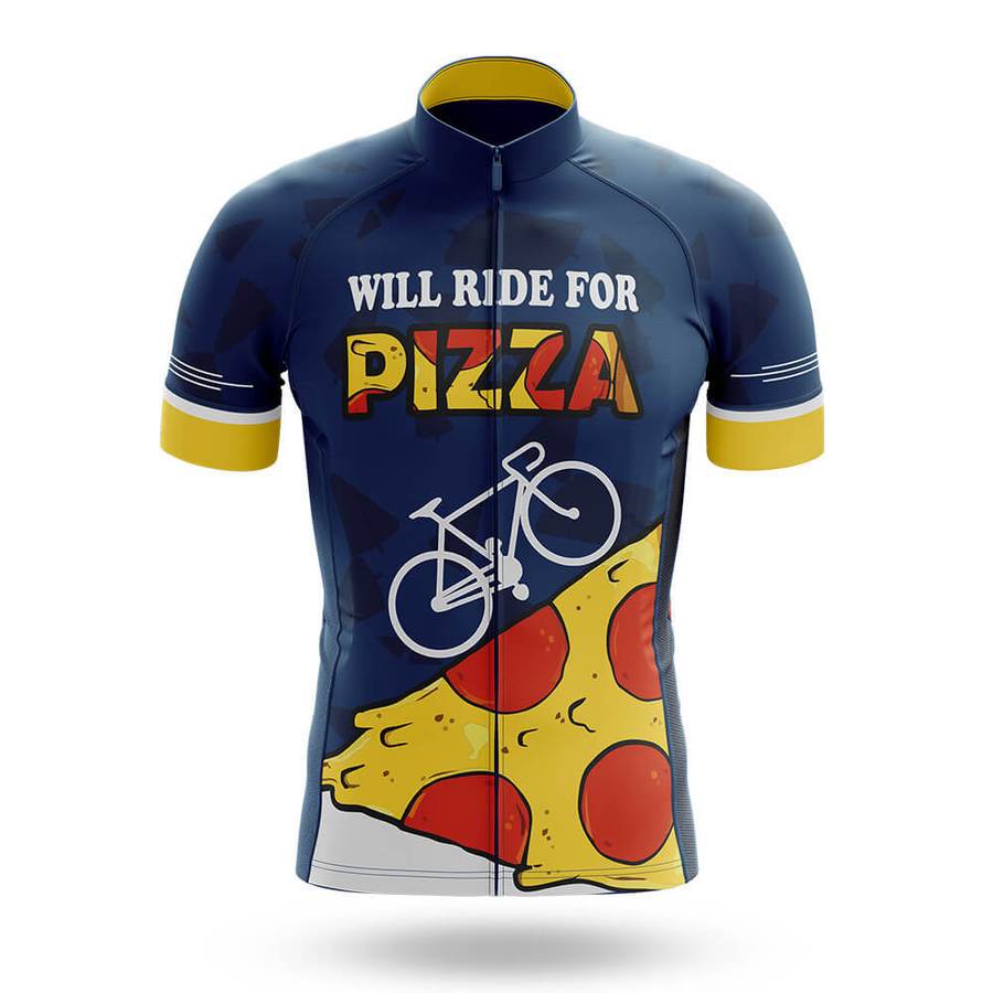 Will Ride For Pizza Men's Short Sleeve Cycling Kit - Image 3