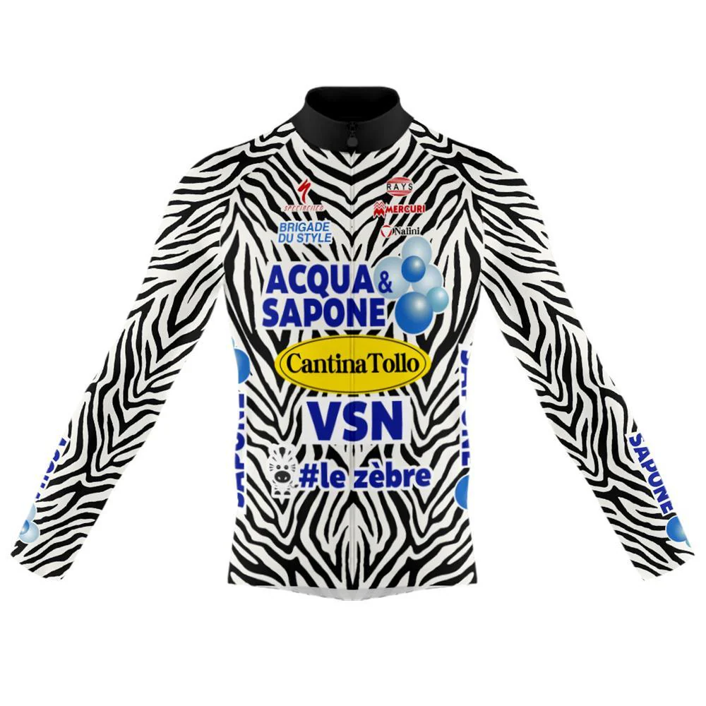 Zebra Stripes Men's Long Sleeve Cycling Kit - Image 3